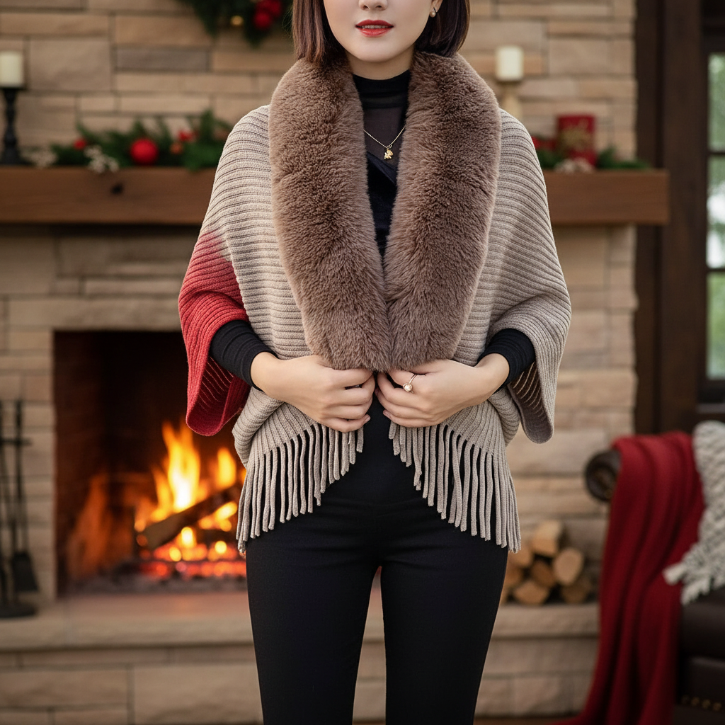 Elegant Women's Wrap Cape - Pexav