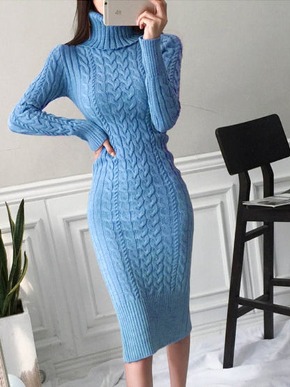 Women's Slim Fit Knit Sweater Dress