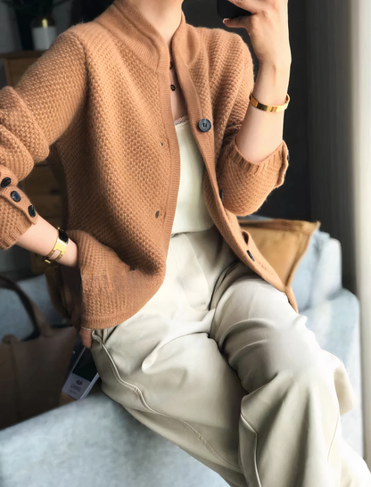 Ladies Cozy Open Front Cardigan
