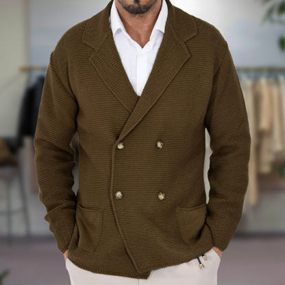 Classic Double Button Cardigan Sweater