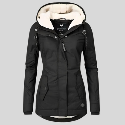 Waterproof Ladies Raincoat with Hood and Long Back