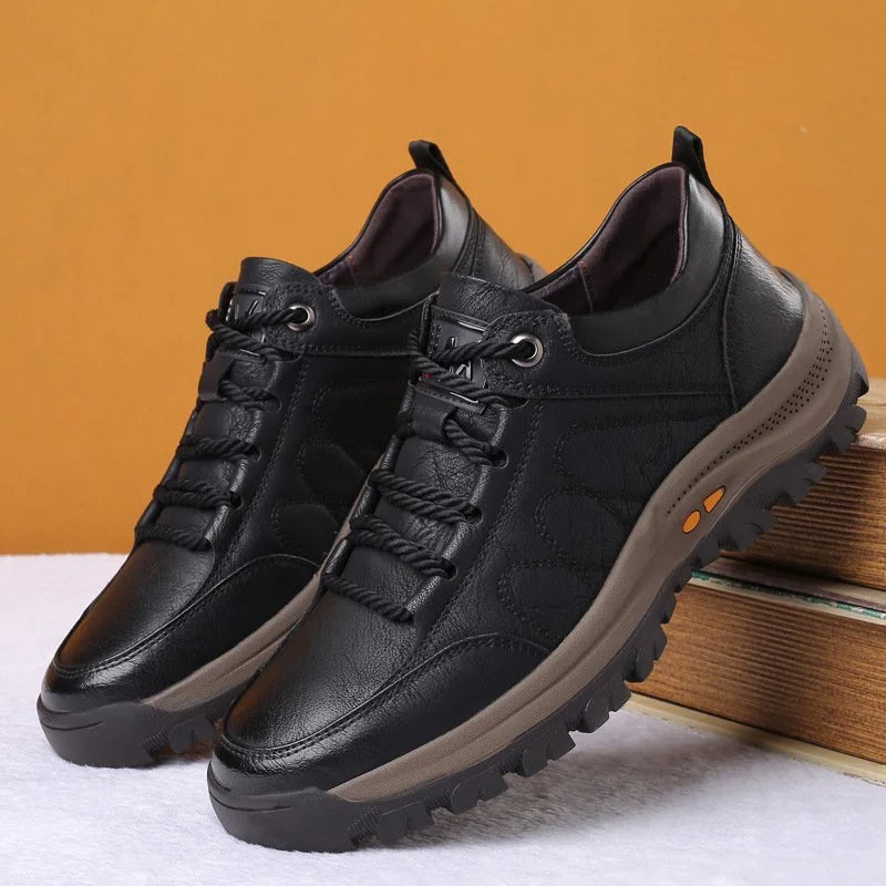 Brooks | Men's Durable Brown Leather Boots - Nocini