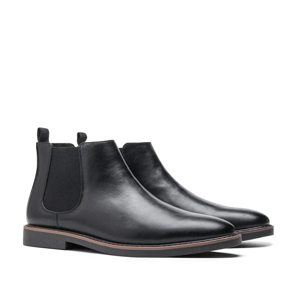 Timeless Mens Smart Leather Ankle Boots