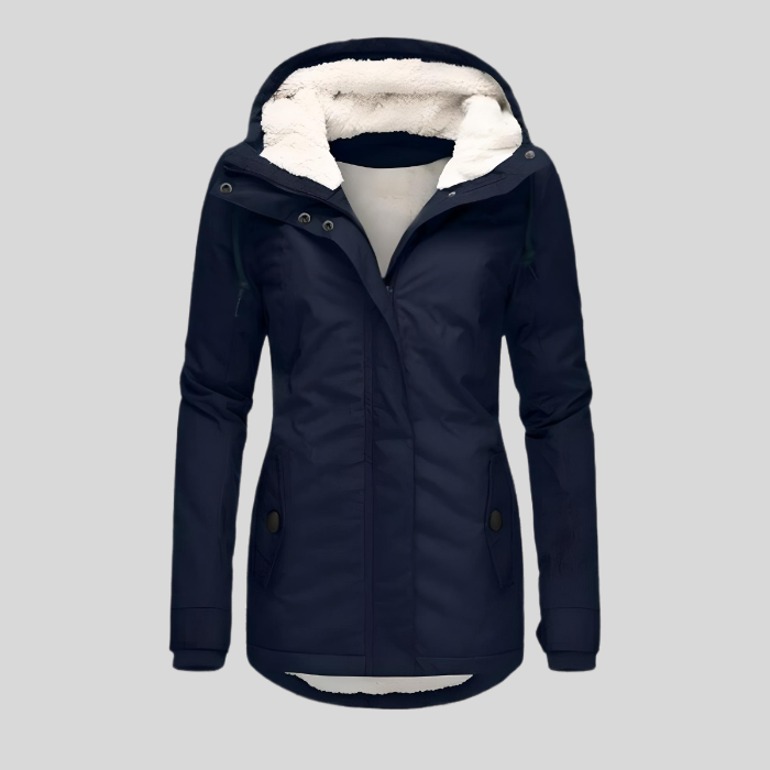 Waterproof Ladies Raincoat with Hood and Long Back