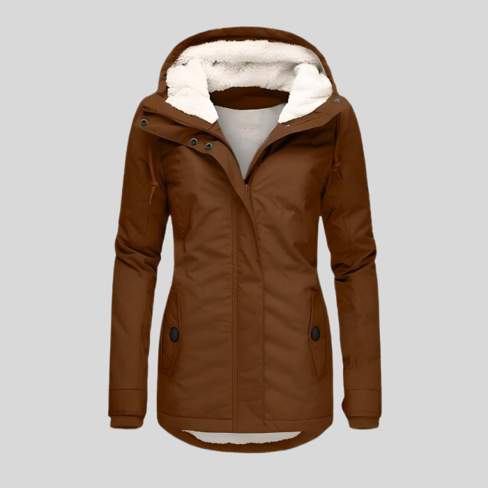 Waterproof Ladies Raincoat with Hood and Long Back