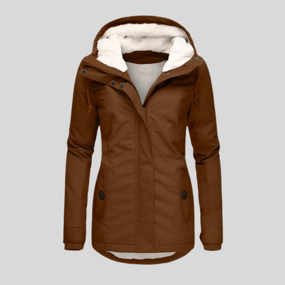 Waterproof Ladies Raincoat with Hood and Long Back