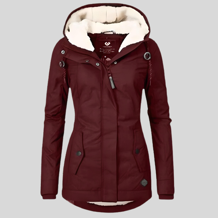 Waterproof Ladies Raincoat with Hood and Long Back