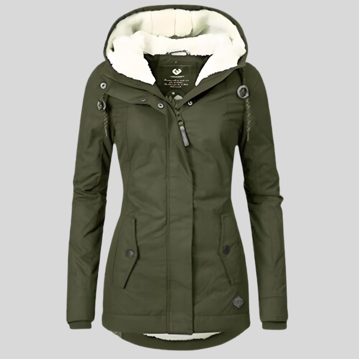 Waterproof Ladies Raincoat with Hood and Long Back