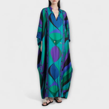 Vibrant Boho Beach Cover Up Dress
