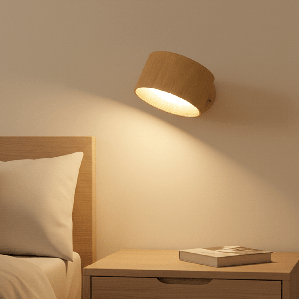 Rustic Wooden Wall Light Fixture - Nocini