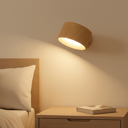 Rustic Wooden Wall Light Fixture - Nocini