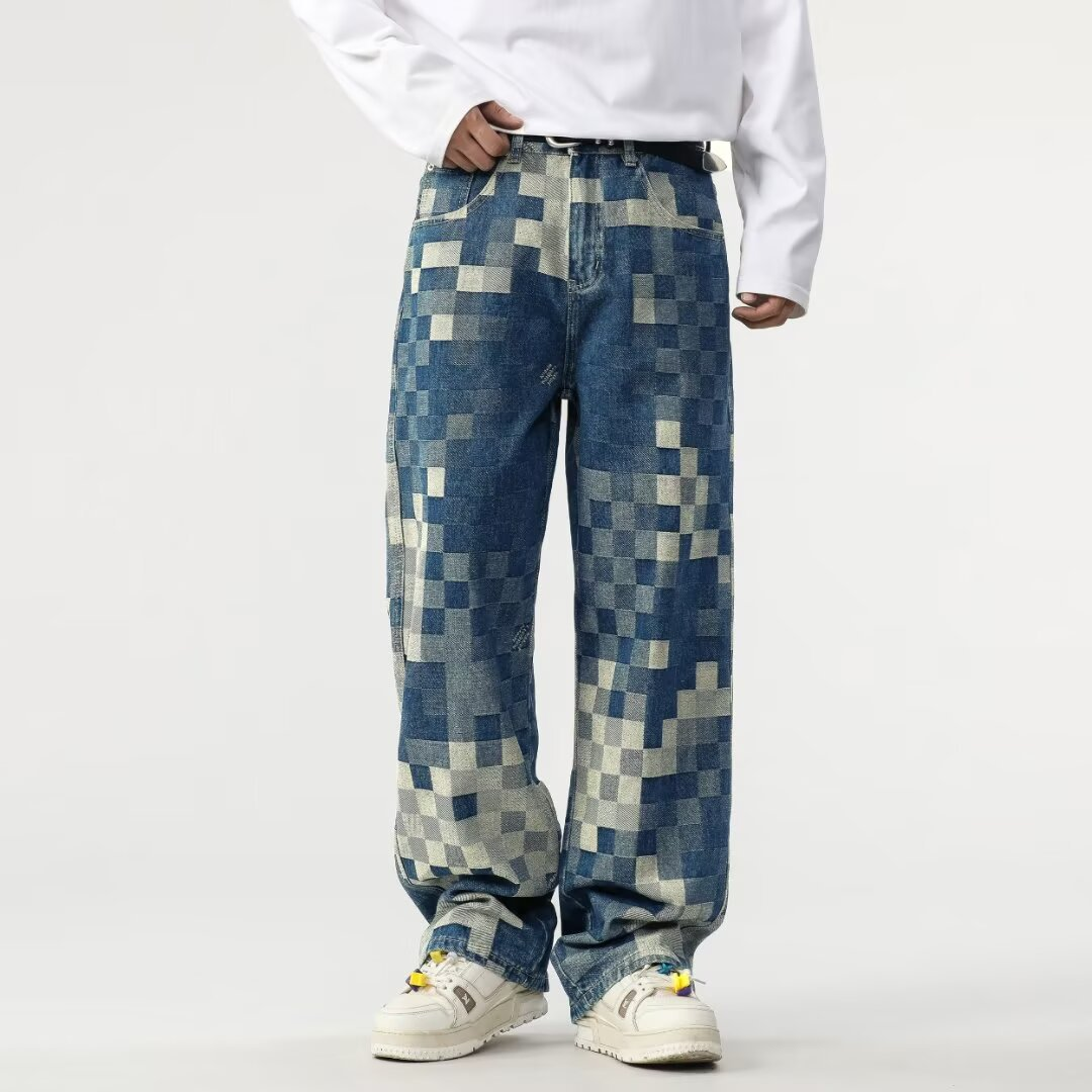 Distressed Patchwork Slim Fit Jeans - Nocini