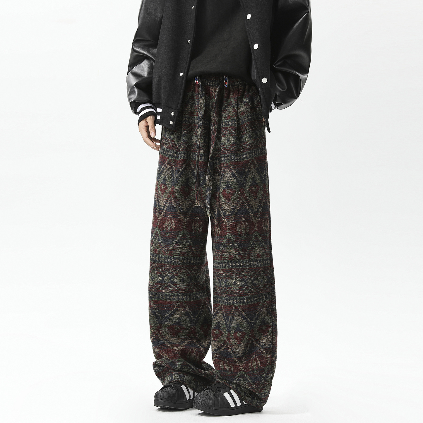 Casual Aztec Wide Leg Jogger Pants