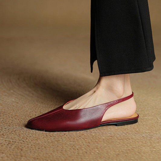 Elegant Pointy Toe Flat Shoes - Nocini