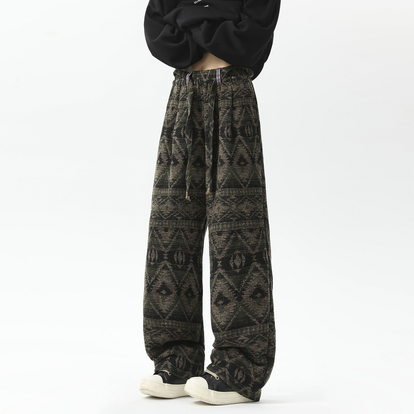 Casual Aztec Wide Leg Jogger Pants