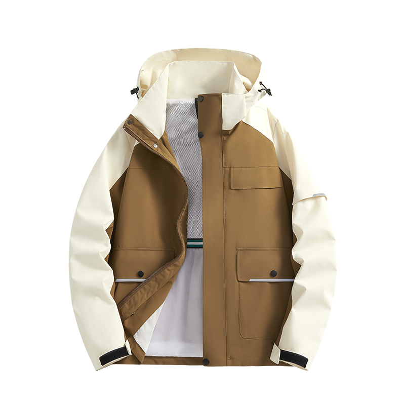 Casual Athletic Colorblock Hoodie Jacket