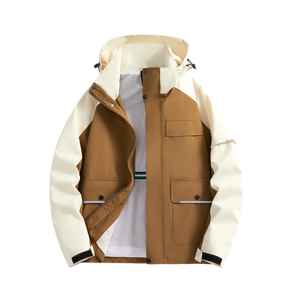 Casual Athletic Colorblock Hoodie Jacket