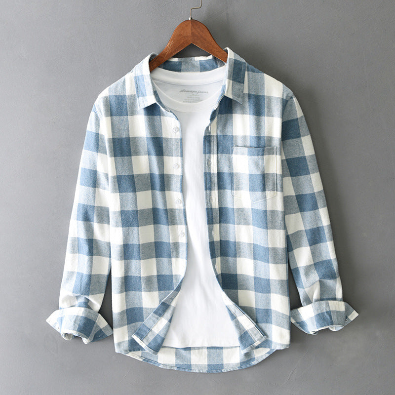 Classic Plaid Flannel Shirt for Men - Comfortable Casual Wear - Nocini