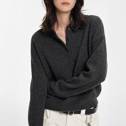 Soft Women's Polo Neck Jumper Sweater