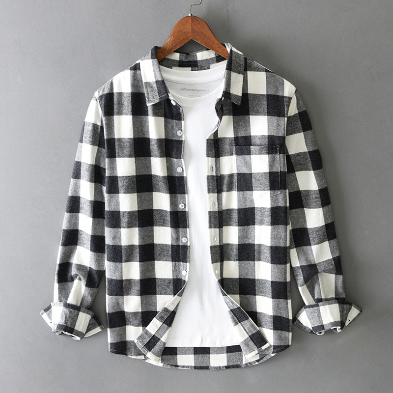 Classic Plaid Flannel Shirt for Men - Comfortable Casual Wear