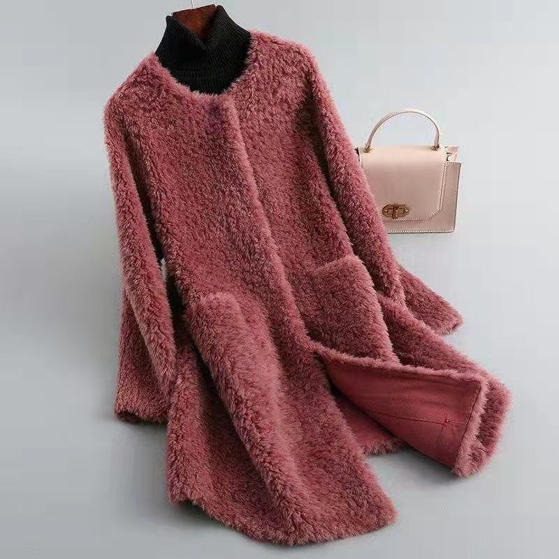 Long Plush Winter Coat for Women - Warm Stylish Fit - Nocini