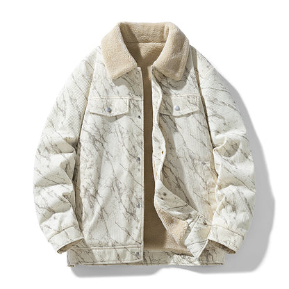 Warm Quilted Classic Fit Men's Denim Jacket