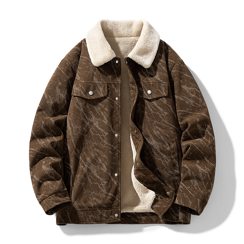 Warm Quilted Classic Fit Men's Denim Jacket - Nocini