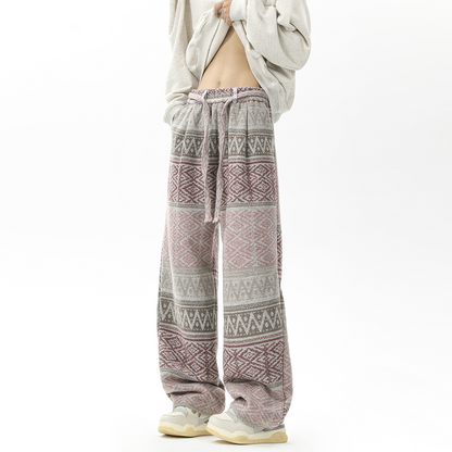 Casual Aztec Wide Leg Jogger Pants