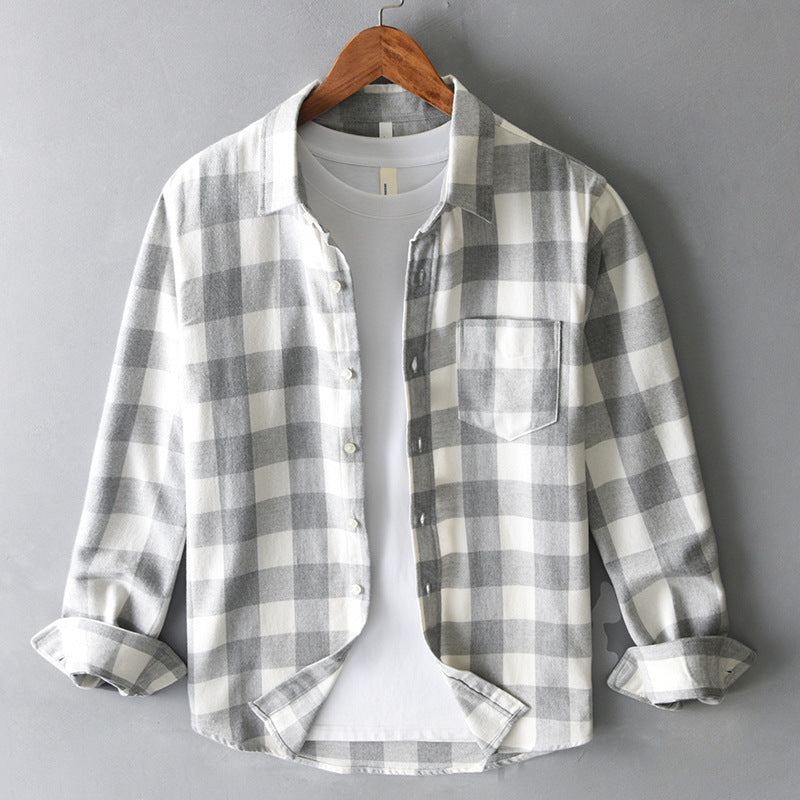 Classic Plaid Flannel Shirt for Men - Comfortable Casual Wear