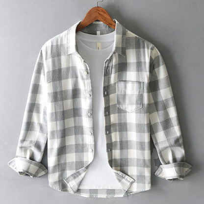 Classic Plaid Flannel Shirt for Men - Comfortable Casual Wear