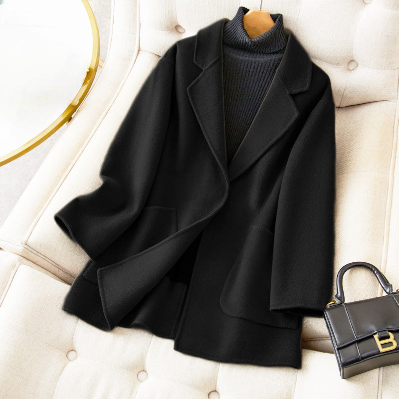 Comfortable Knee Length Women's Coat - Soft Casual Style