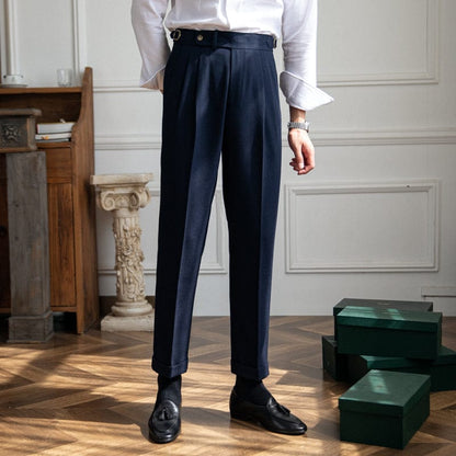 Slim Fit Navy Blue Dress Pants