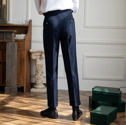 Slim Fit Navy Blue Dress Pants