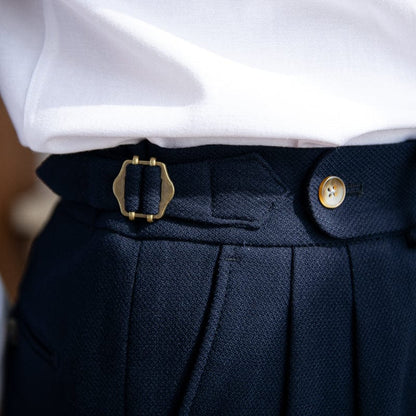 Slim Fit Navy Blue Dress Pants