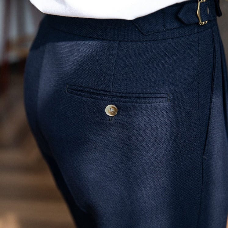 Slim Fit Navy Blue Dress Pants