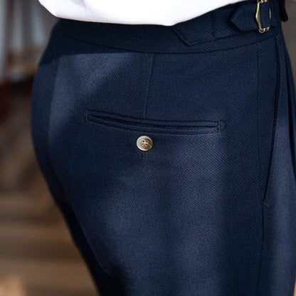 Slim Fit Navy Blue Dress Pants