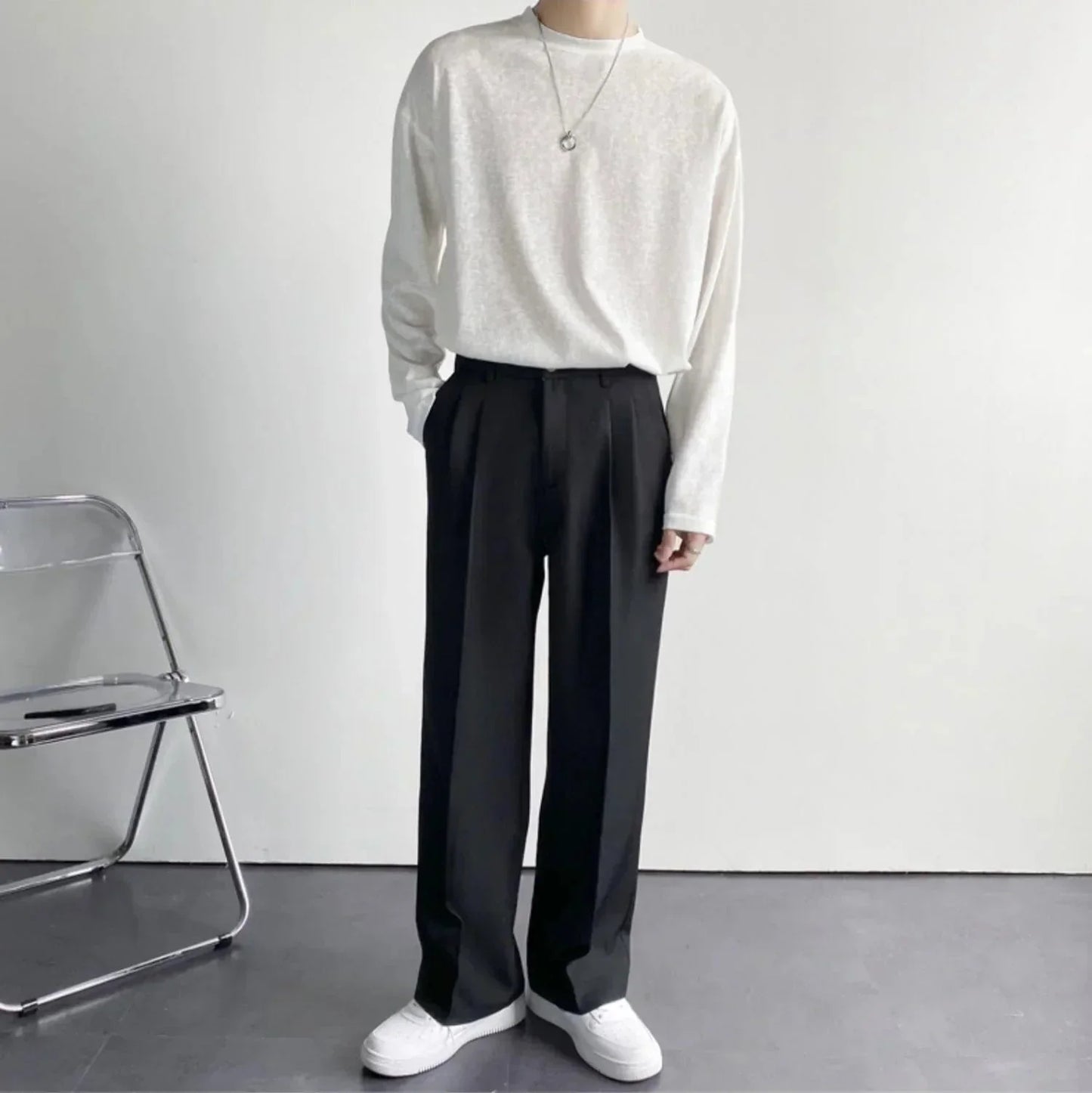 Classic Fit Wide Leg Dress Pants
