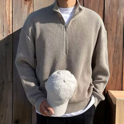 Luxury Men's Vintage Zip Up Sweater