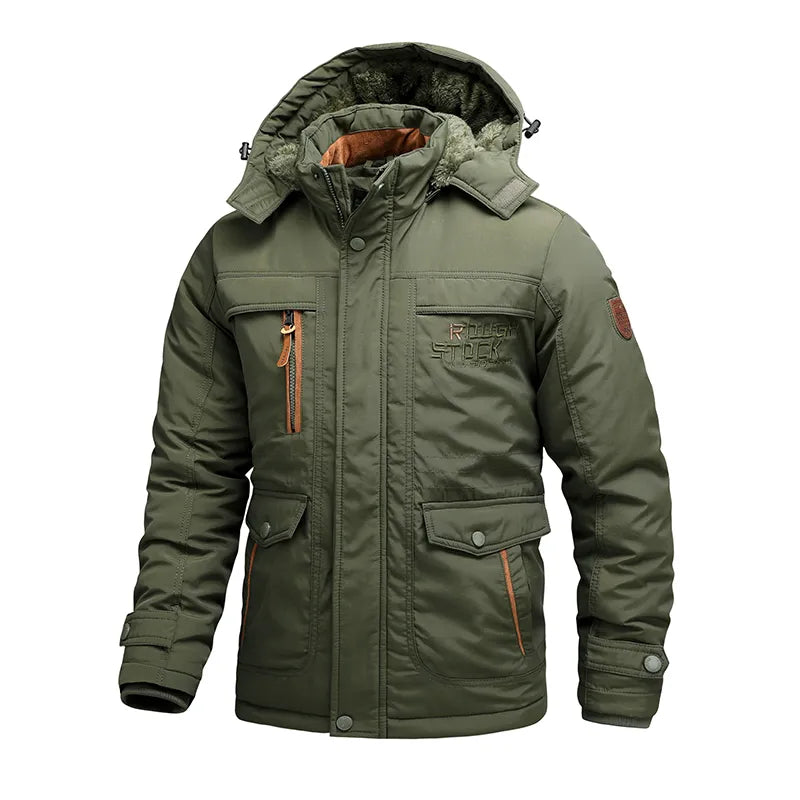 Warm Waterproof Men's Hooded Parka Jacket