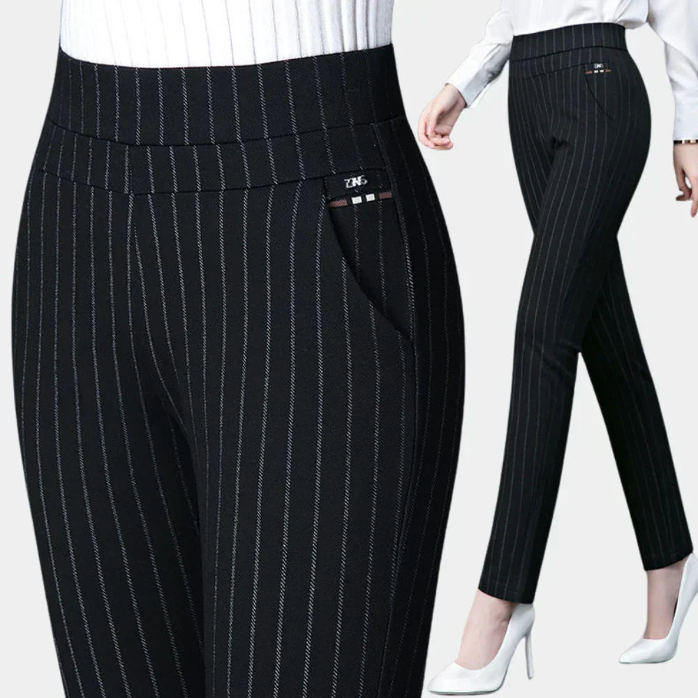 Soft Elastic High Waist Pants - Olytrend