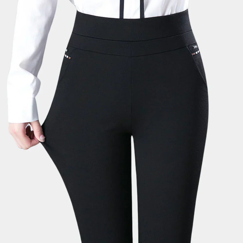 Comfortable High-Waist Stretchy Trousers