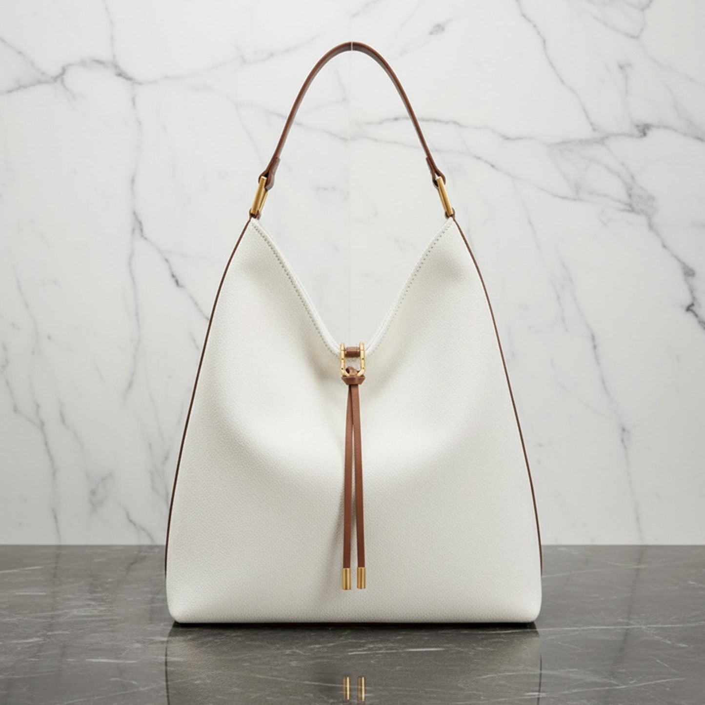 Relaxed Chic Drawstring Tote Bag