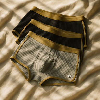 Comfort Fit 3-Pack Boxer Briefs with Contrast Trim