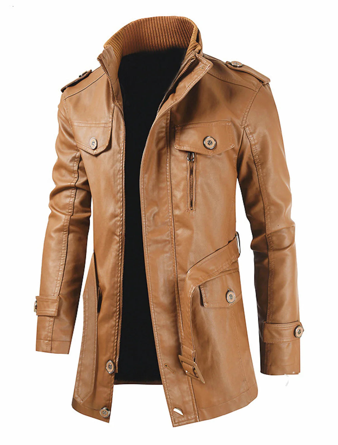 Classic Men's Leather Biker Jacket