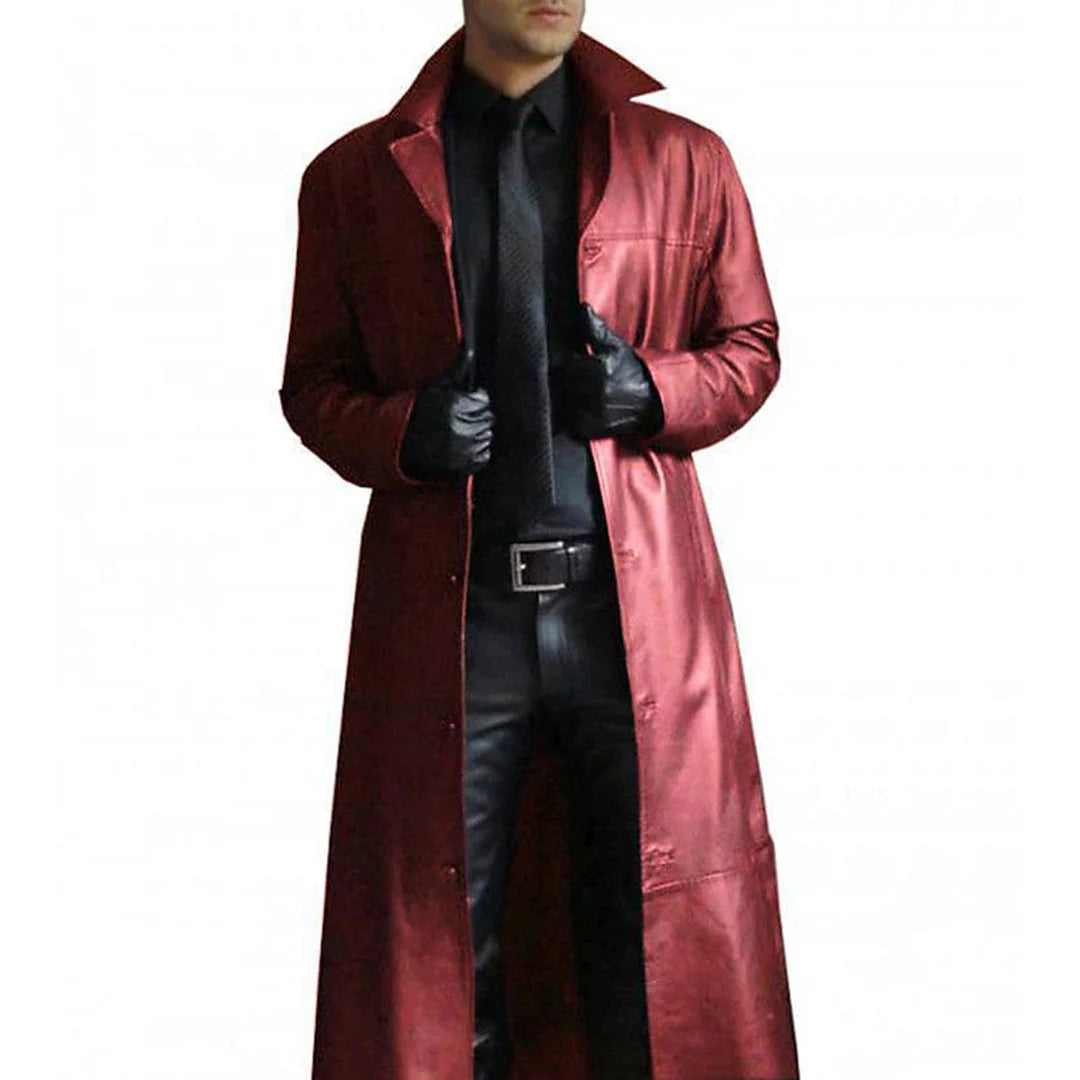 Classic Synthetic Leather Mens Winter Jacket - Olytrend