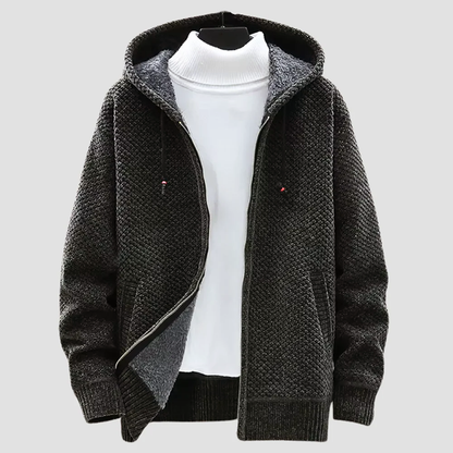 Casual Fit Faux Fur Lined Zip Up Hoodie