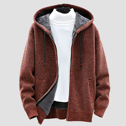 Casual Fit Faux Fur Lined Zip Up Hoodie