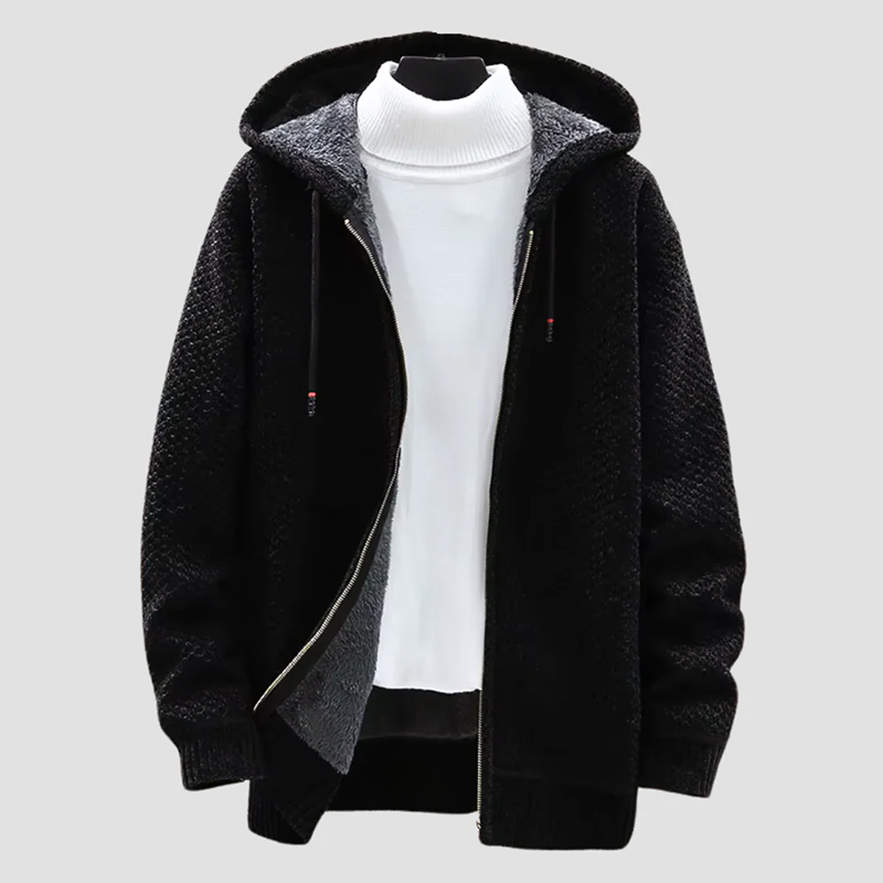 Casual Fit Faux Fur Lined Zip Up Hoodie