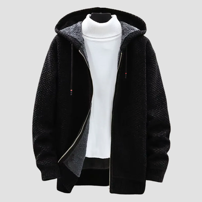 Casual Fit Faux Fur Lined Zip Up Hoodie