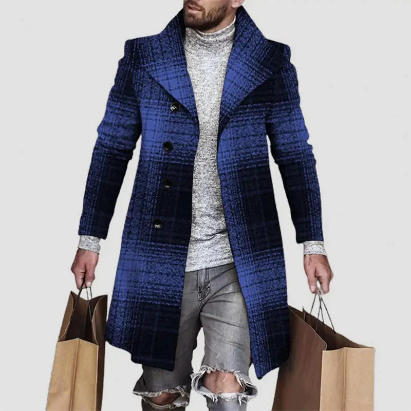 Classic Plaid Wool Overcoat